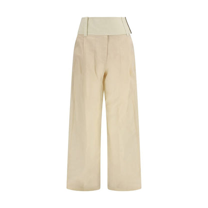 Max Mara Ferito Beige Cotton Casual Pants