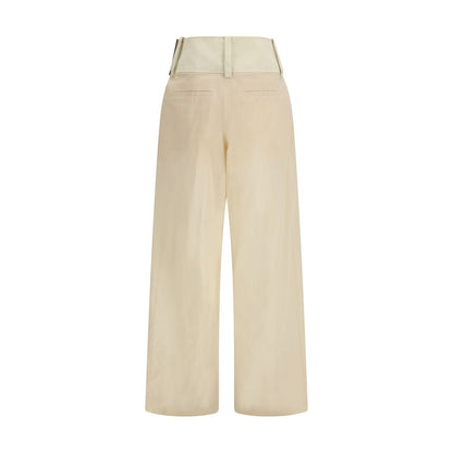 Max Mara Ferito Beige Cotton Casual Pants