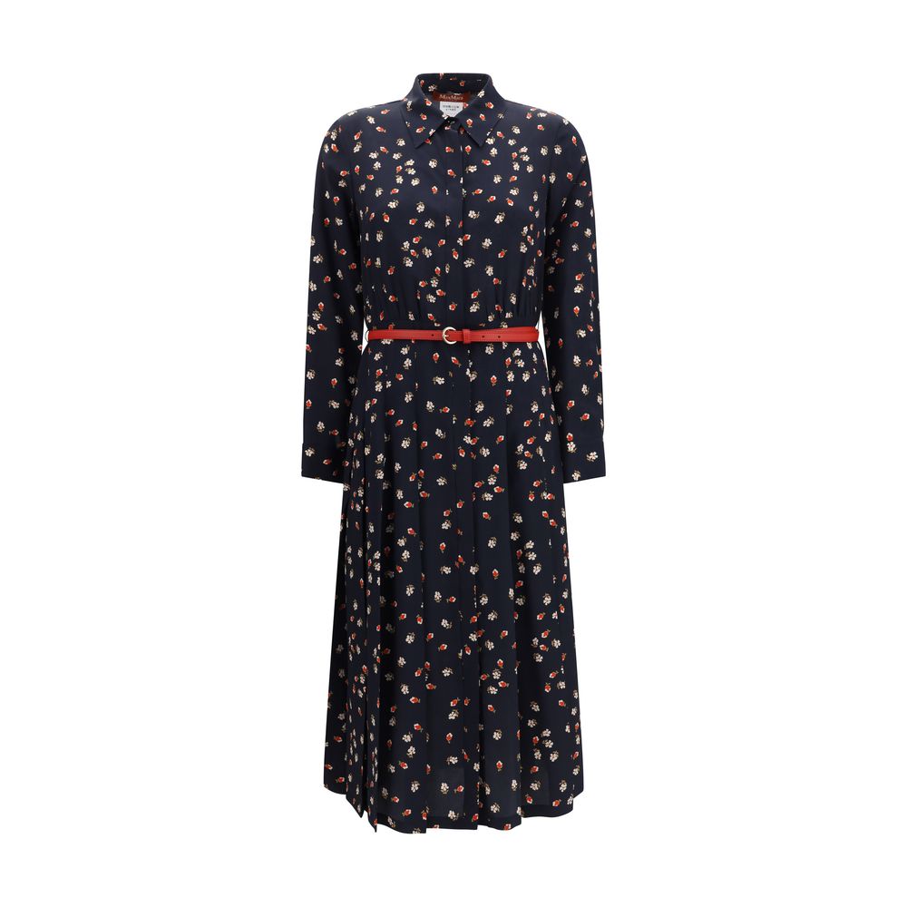 Max Mara Stelmo Blue Silk Casual Dress