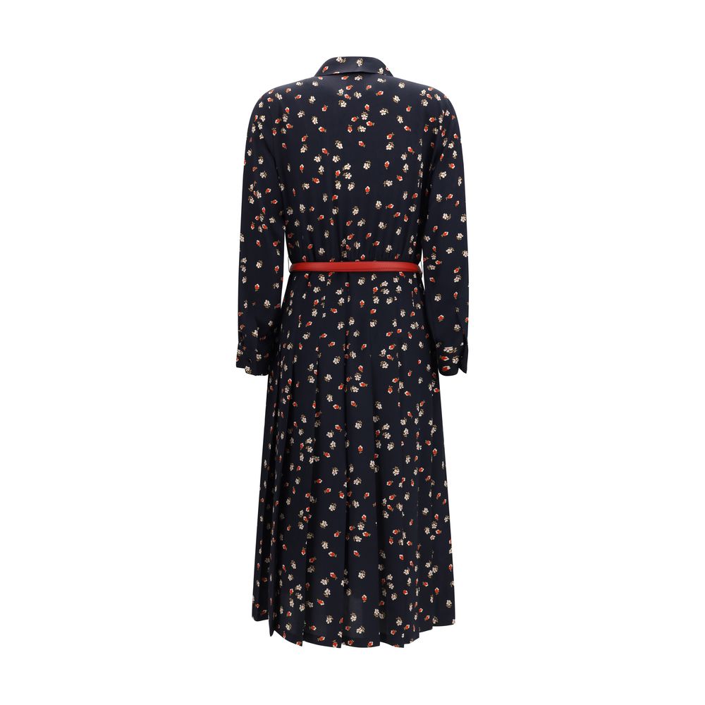 Max Mara Stelmo Blue Silk Casual Dress