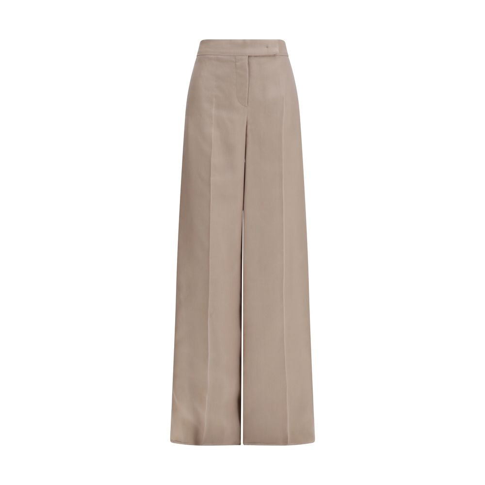 Max Mara Rasoio Beige Silk Casual Pants