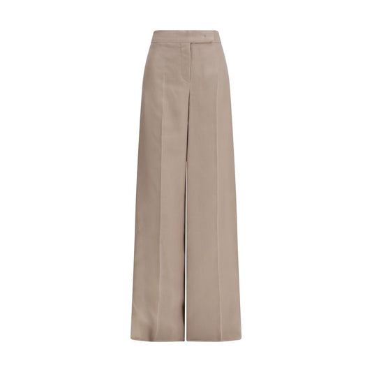 Max Mara Rasoio Beige Silk Casual Pants