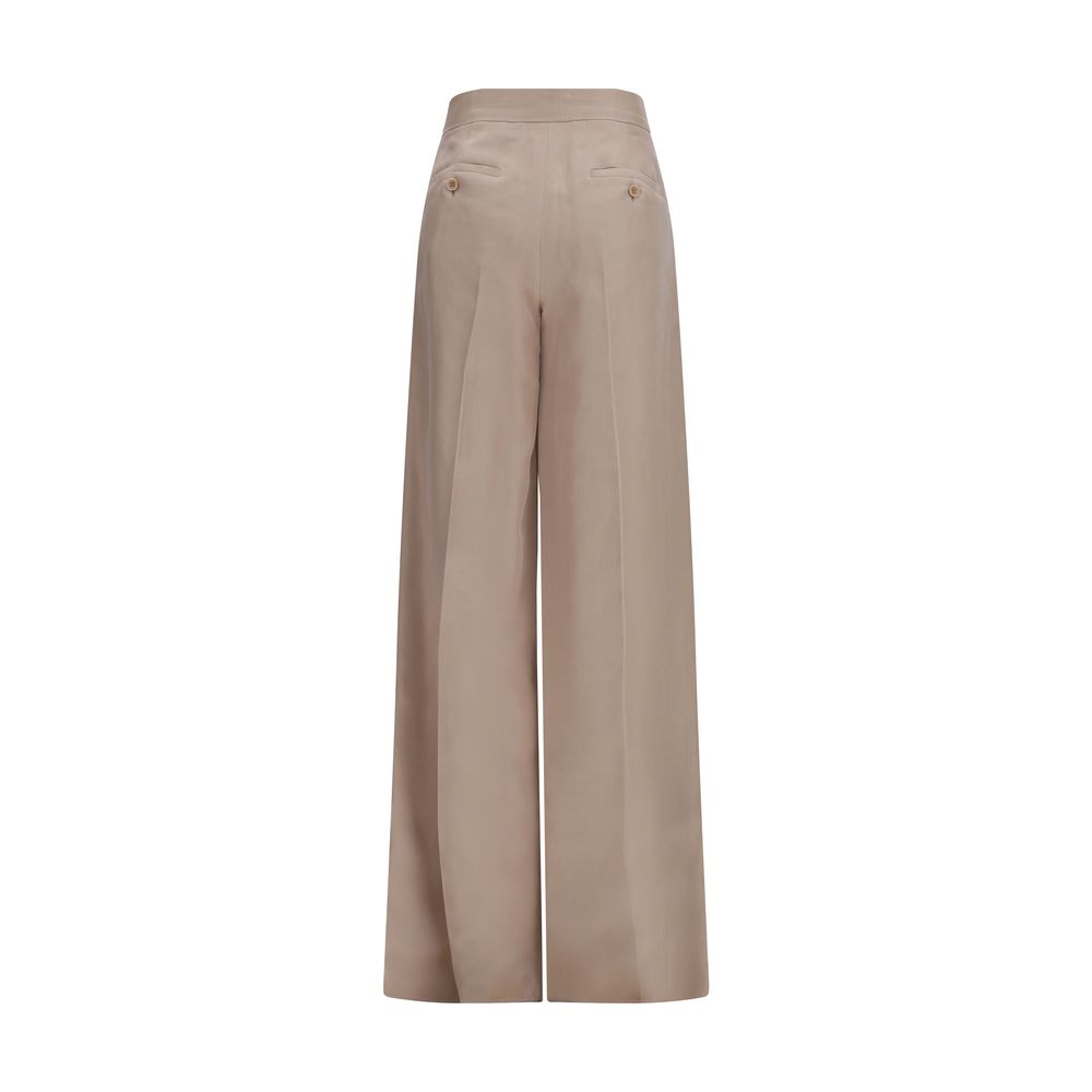 Max Mara Rasoio Beige Silk Casual Pants