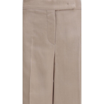 Max Mara Rasoio Beige Silk Casual Pants