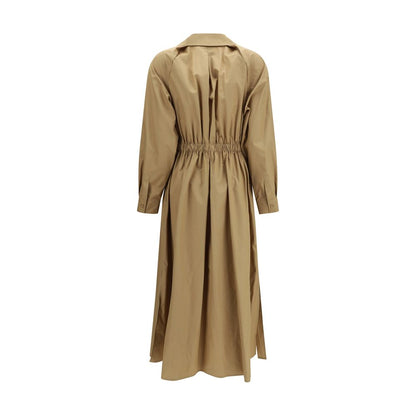 Max Mara Beige Cotton Casual Dress - Pedaggi Midi Dress
