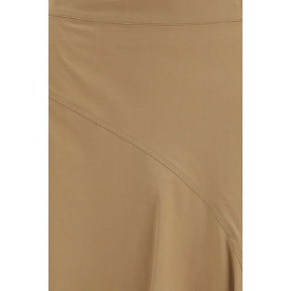 Max Mara Beige Cotton Midi Skirt - Zattera Collection