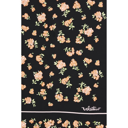 Valentino Garavani Black Silk Scarf - Mazzetto Coriandolo Print