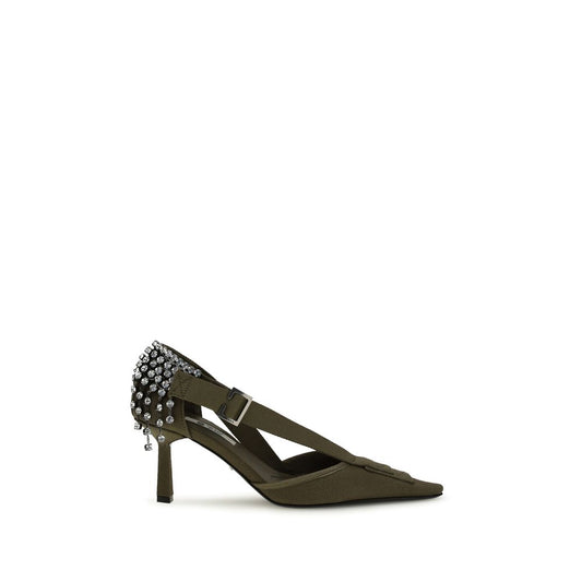 Prada Army Green Canvas Pump