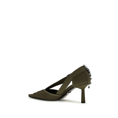 Prada Army Green Canvas Pump