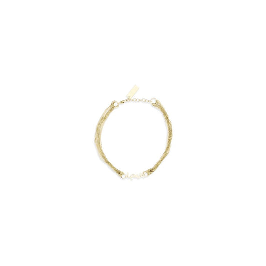 Saint Laurent Cassandre Tassel Bracelet in Gold Brass