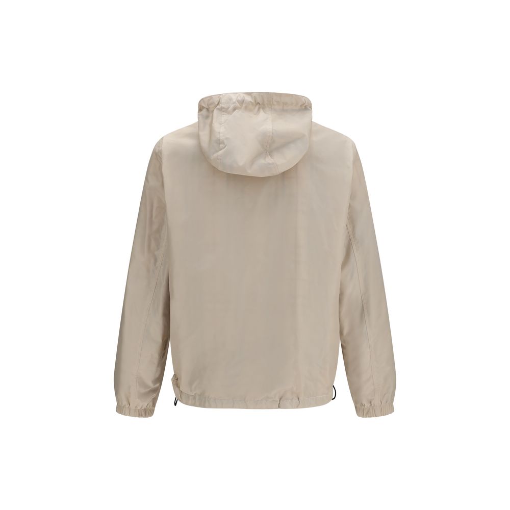 Burberry Beige & Check Reversible Hooded Jacket