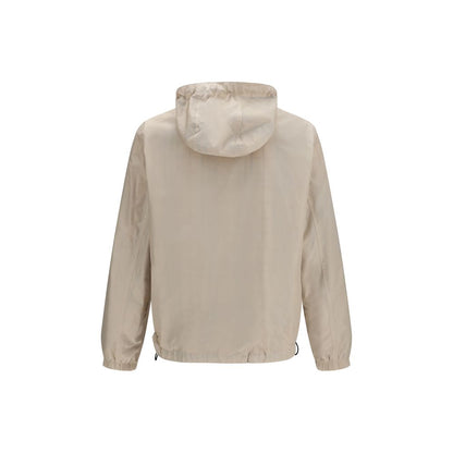 Burberry Beige & Check Reversible Hooded Jacket