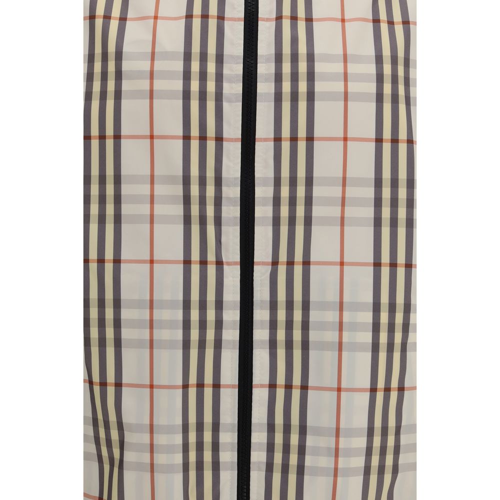 Burberry Beige & Check Reversible Hooded Jacket
