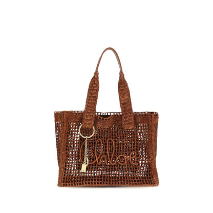 Chloé East-West Summer Banana Raffia Tote Bag