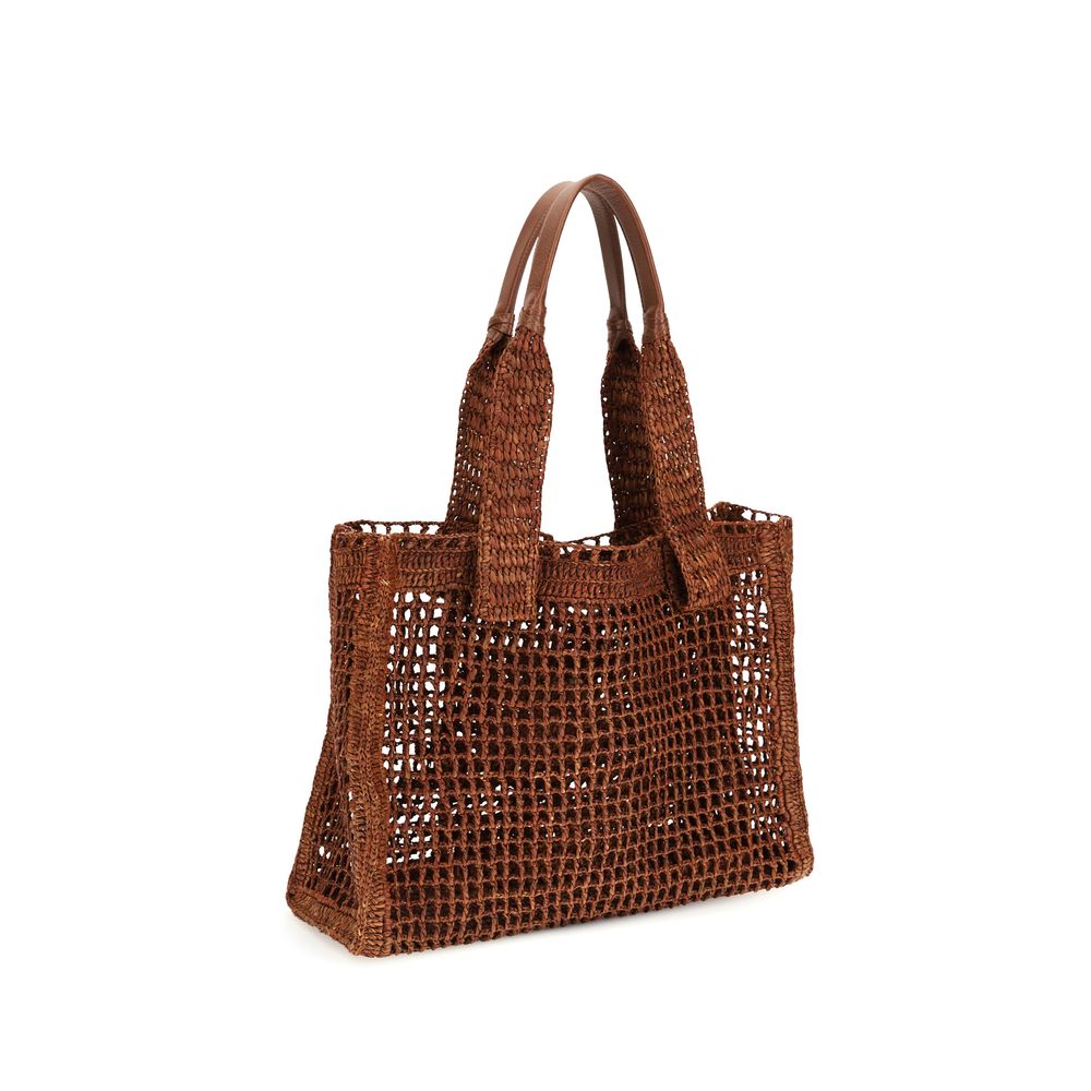 Chloé East-West Summer Banana Raffia Tote Bag
