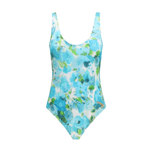 Chloé Blue Aquatic Flowers One-Piece Swimsuit