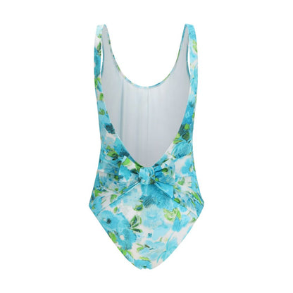 Chloé Blue Aquatic Flowers One-Piece Swimsuit