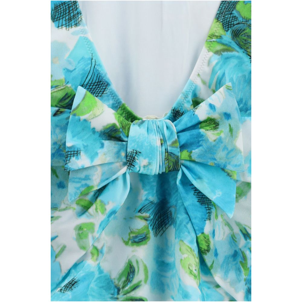 Chloé Blue Aquatic Flowers One-Piece Swimsuit