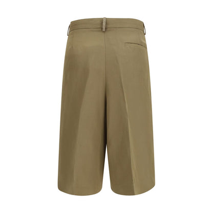 Fabiana Filippi Beige Viscose Knee Length Pleated Pants