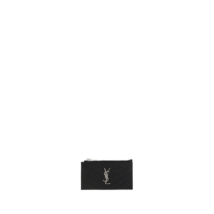 Saint Laurent Black Leather Wallet - Calfskin Credit Card Holder