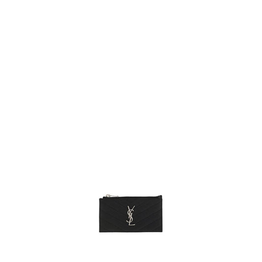 Saint Laurent Black Leather Wallet - Calfskin Credit Card Holder