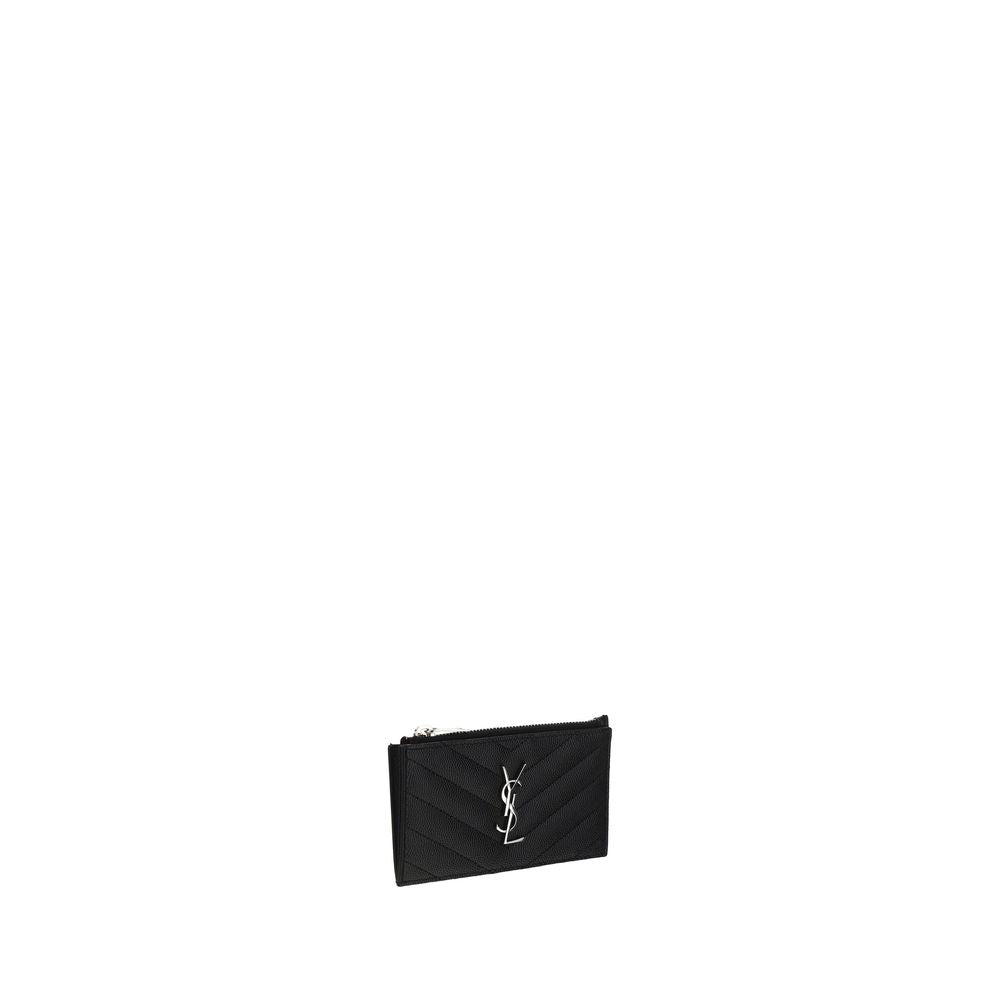 Saint Laurent Black Leather Wallet - Calfskin Credit Card Holder