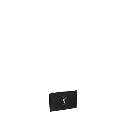 Saint Laurent Black Leather Wallet - Calfskin Credit Card Holder