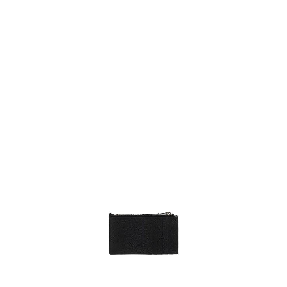Saint Laurent Black Leather Wallet - Calfskin Credit Card Holder