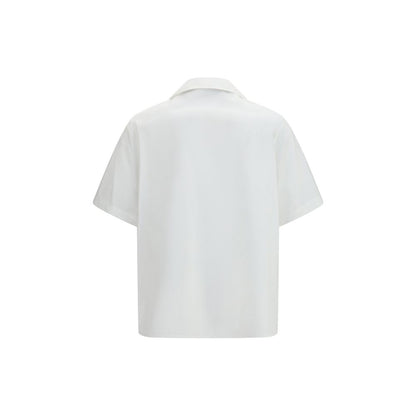 Valentino White Cotton Shirt with VGold