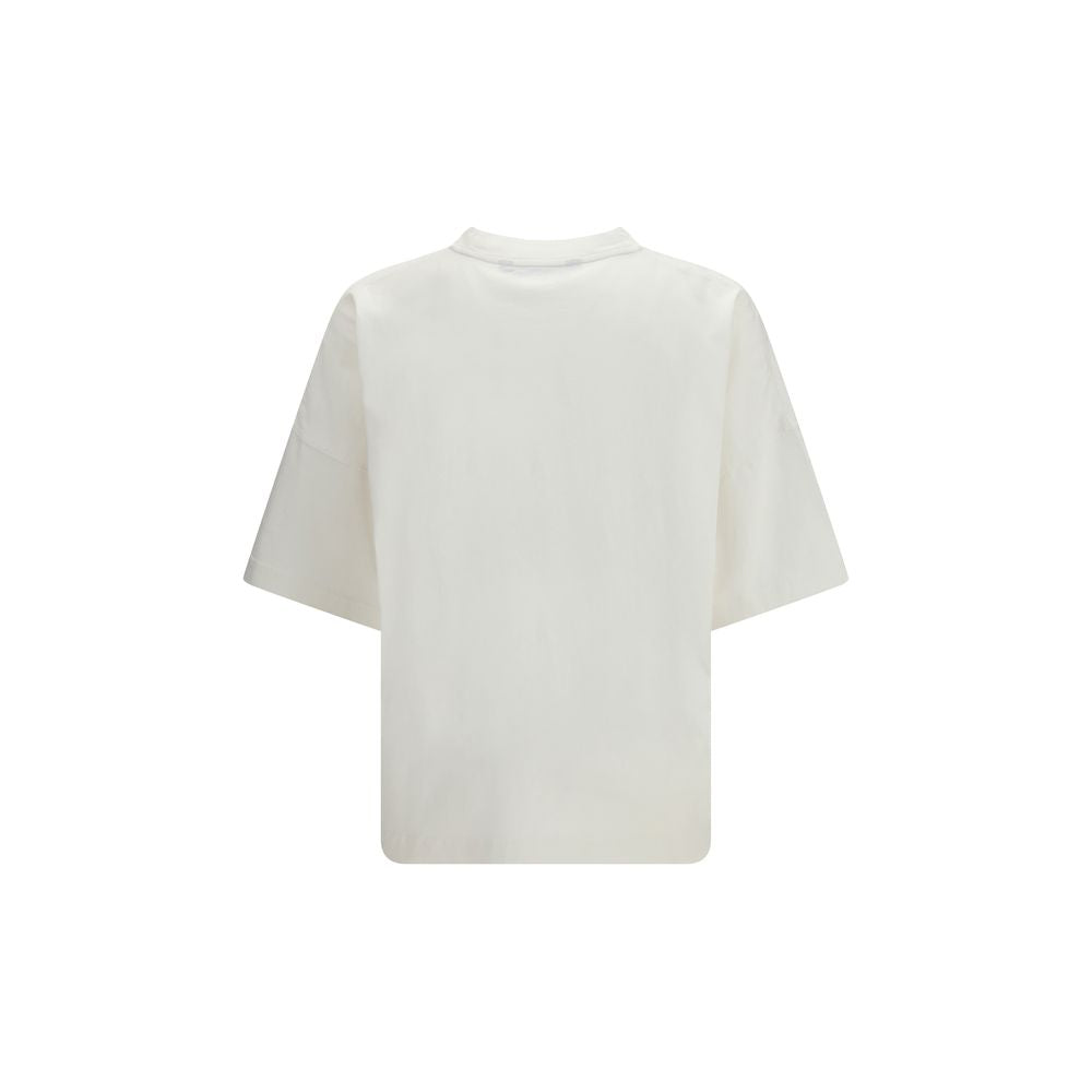 Palm Angels White Cotton Bear Print T-Shirt