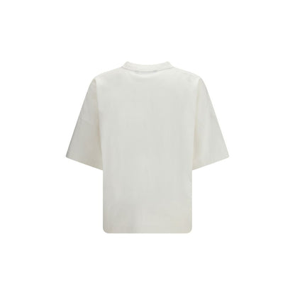 Palm Angels White Cotton Bear Print T-Shirt