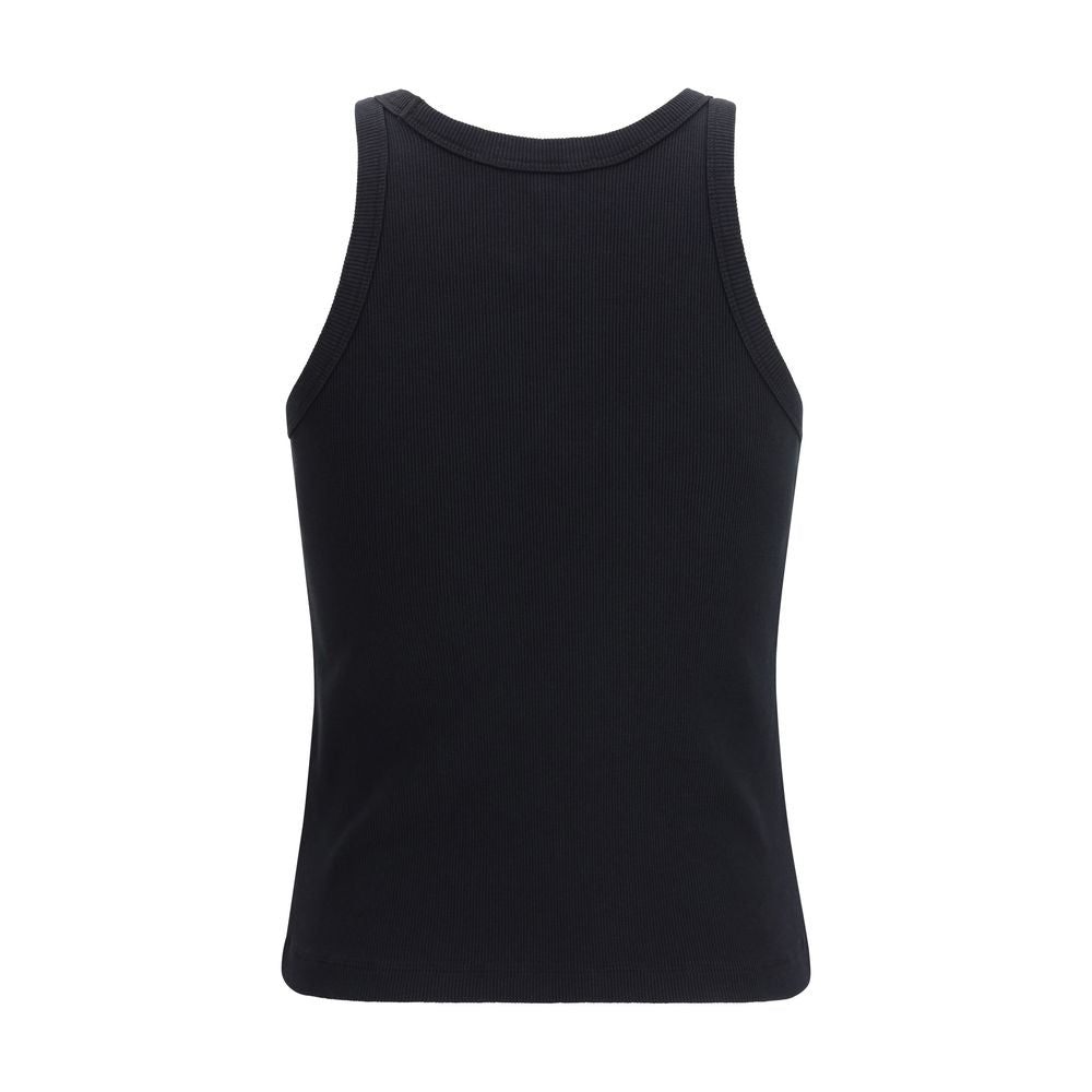 Maison Kitsuné Black Cotton Tank Top