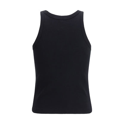Maison Kitsuné Black Cotton Tank Top