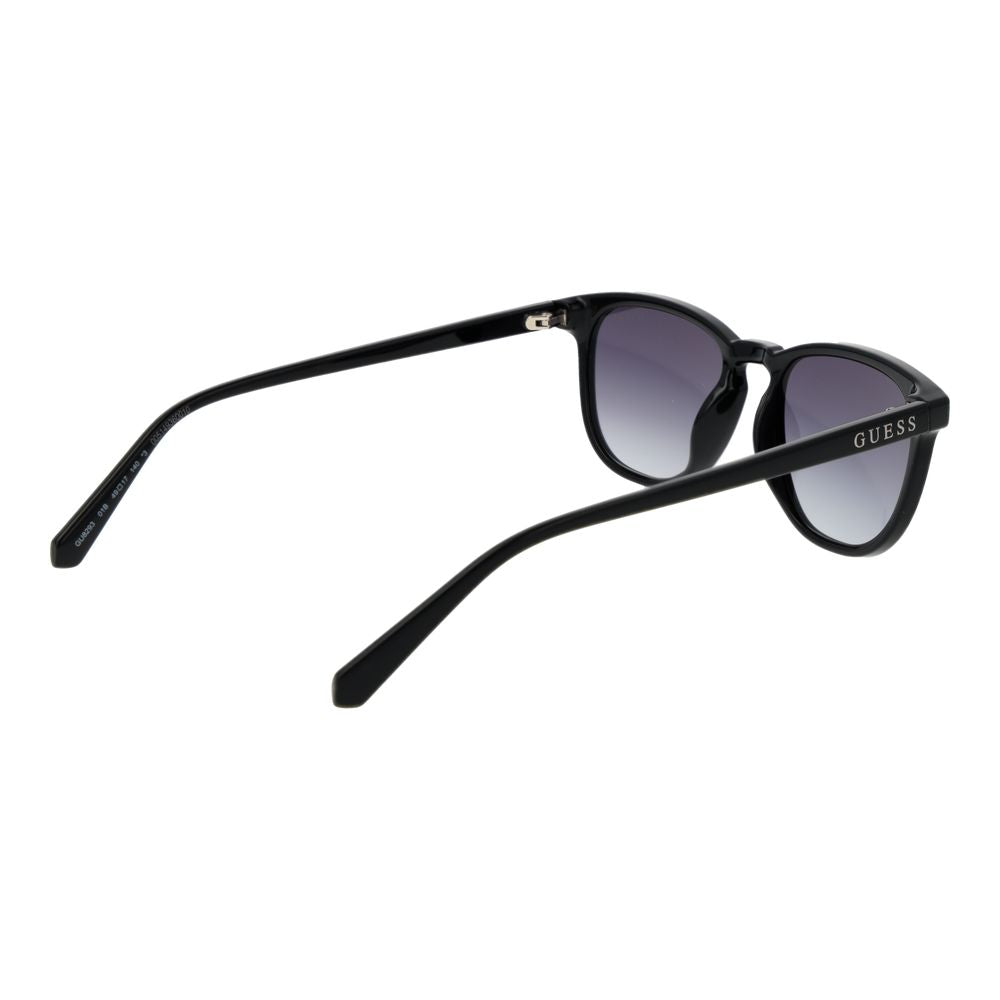 Guess Unisex Sunglasses – Black Stainless Steel Frame, Demo Lenses