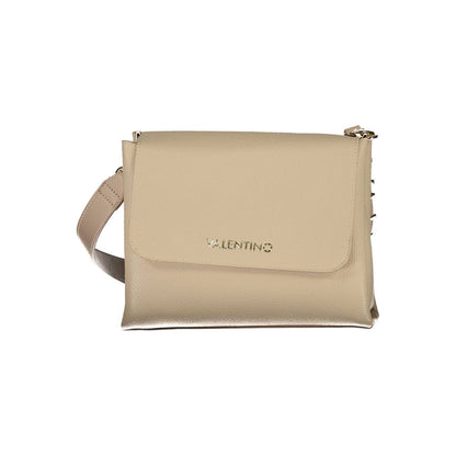 Mario Valentino Beige Faux Leather Women's Handbag