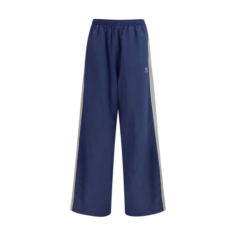 Balenciaga Blue Polyester Joggers - The Ultimate Statement Workout Pants