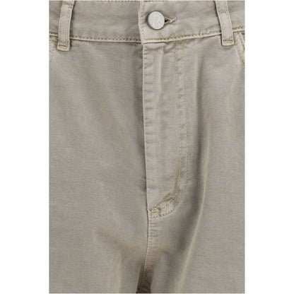 Represent Beige Cotton Cargo Shorts