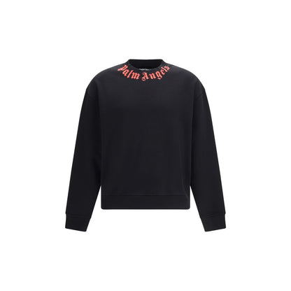 Palm Angels Black Cotton Sweatshirt - Neck Logo Edition