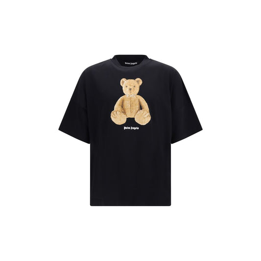 Palm Angels Bear Print Black Cotton T-Shirt