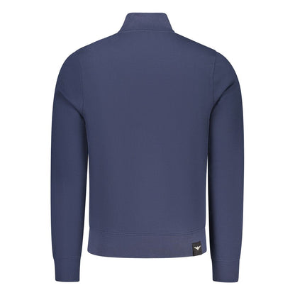 Accademia Militare Bluu Cotton Zip-Up Sweatshirt for Men