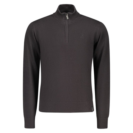 U.S. Grand Polo Black Cotton Men Sweater