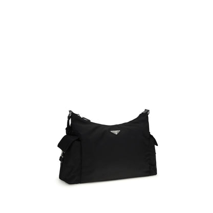 Prada Black Explore Large Re-Nylon and Leather Shoulder Bag