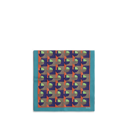 Miu Miu Multicolored Geometric Silk Scarf