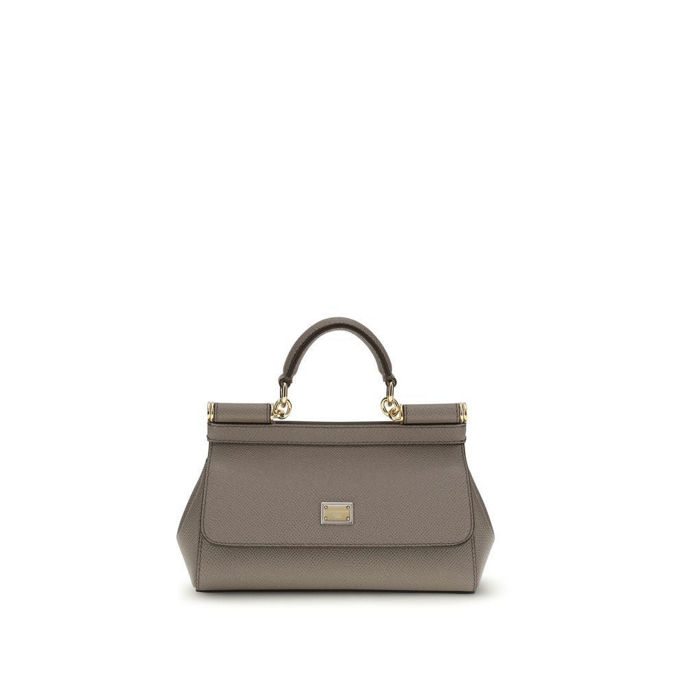Dolce & Gabbana Grey Sicily Small Leather Bag