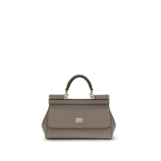 Dolce & Gabbana Grey Sicily Small Leather Bag