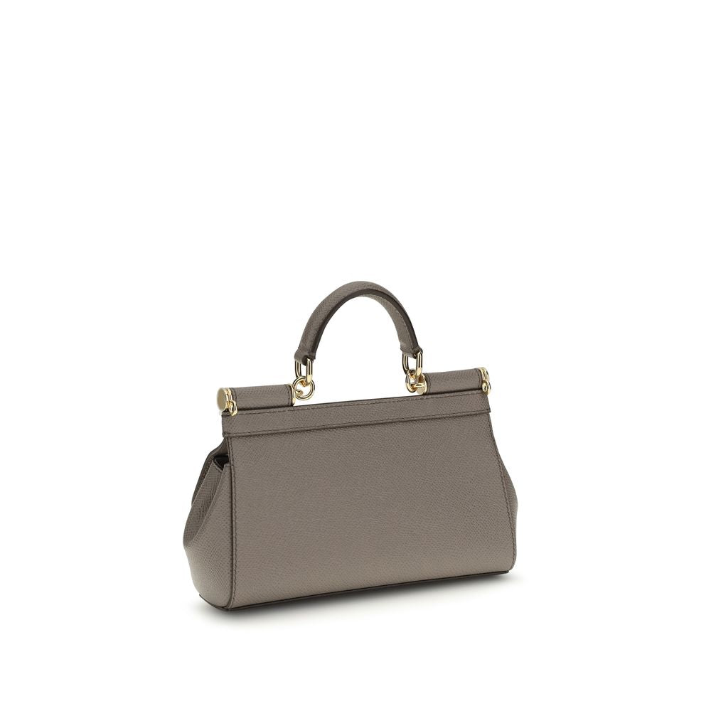 Dolce & Gabbana Grey Sicily Small Leather Bag