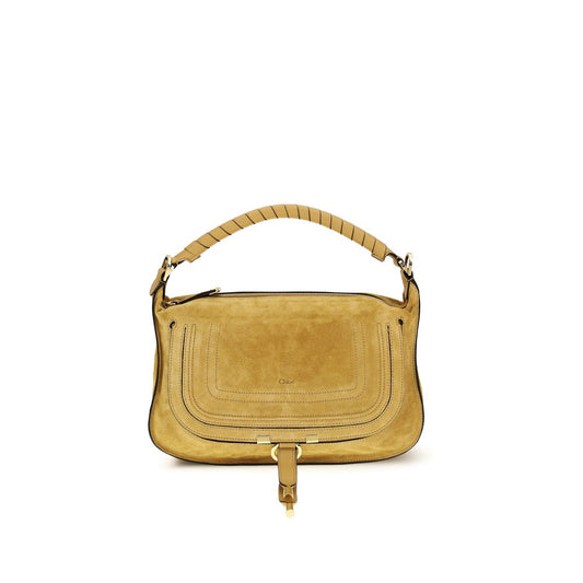 Chloé Beige Calf Leather Small Marcie Shoulder Bag
