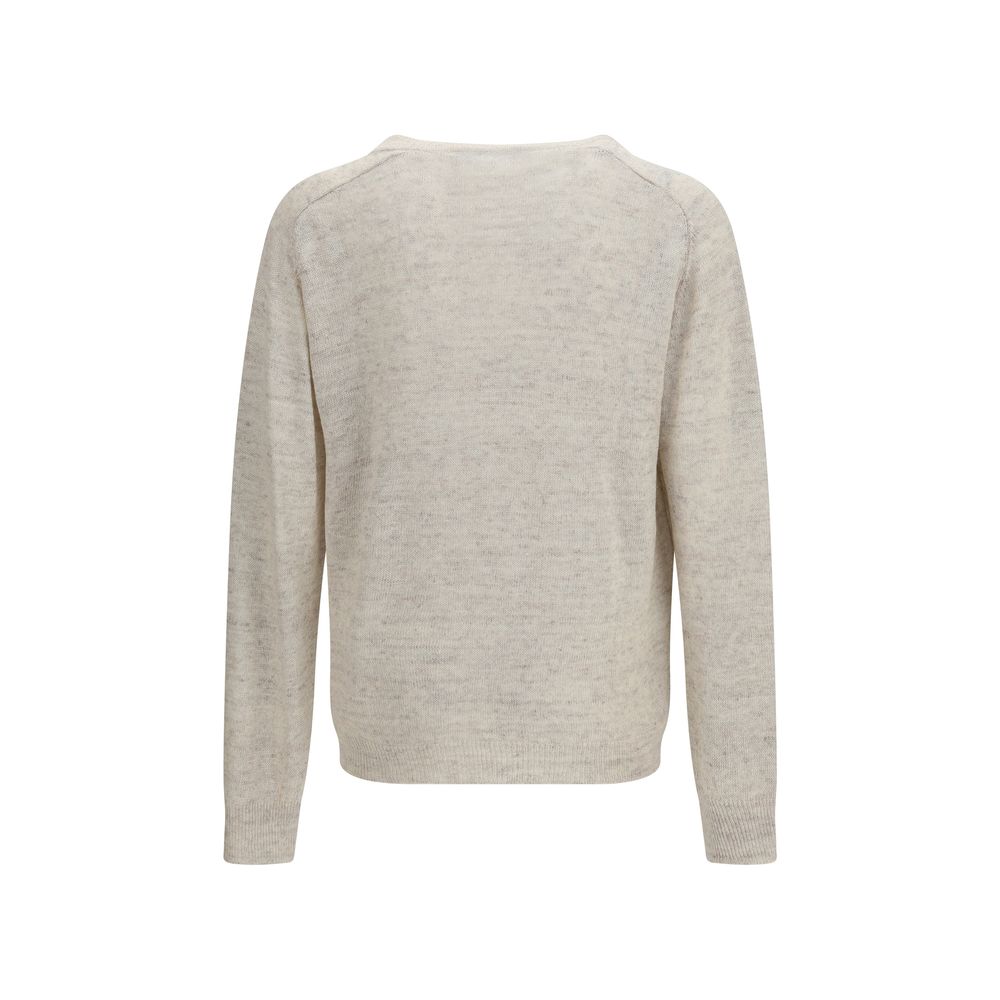 Our Legacy Beige Linen Sweatshirt - Rue V-Neck Soft Cyclone