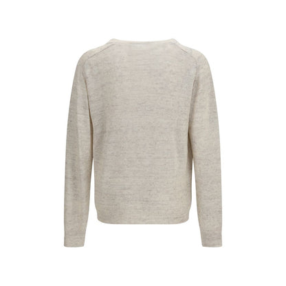 Our Legacy Beige Linen Sweatshirt - Rue V-Neck Soft Cyclone