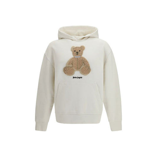 Palm Angels Beige Cotton Bear Hoodie